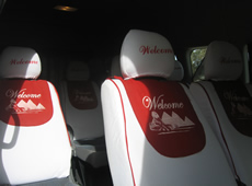 Transfer bus interior
